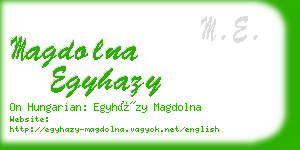 magdolna egyhazy business card